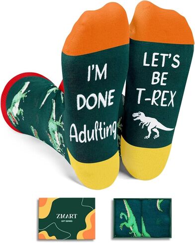 Zmart 2024 Funny Socks for Women Dinosaur Socks Women Dinosaur Socks Men, Dinosaur Gifts for Women Dinosaur Gifts for Boys Dino Gifts in Saudi Arabia