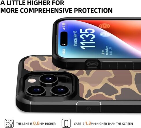 Case Compatible with iPhone 16 Pro,Camouflage Case for iPhone 16 Pro Design for Men Boys [Anti-Scratch] Non-Slip+Shockproof Rugged TPU Protective Case in Saudi Arabia