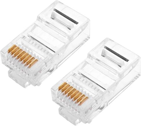 50PCS RJ-45 وحدة كبل Ethernet في موصل الشبكة لـ UTP CAT5 CAT5E RJ45 Network Cable Crystal Head 8P8C in Saudi Arabia