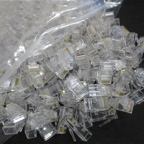 50PCS RJ-45 وحدة كبل Ethernet في موصل الشبكة لـ UTP CAT5 CAT5E RJ45 Network Cable Crystal Head 8P8C in Saudi Arabia