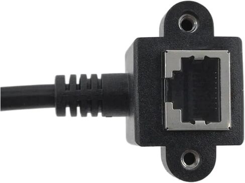 RJ45 Cable Male to Female Screw Panel Ethernet LAN Network Shield 90 Degree Right Angle Extension Cable 0. 0.6m 1m 1.5m (Angle 0.6m) in Saudi Arabia