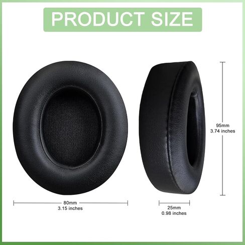 hopopower Replacement Earpads for Beats Studio 2 & Studio 3 Wired & Wireless Headphones, Ear Pads Cushions with Softer Protein Leather, Noise Isolation Memory Foam (Black) in Kuwait