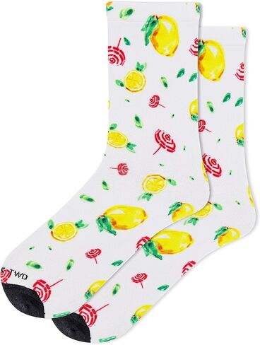 Hot Sox Women's Travel Write Draw La Vie En Rose Crew Sock 1 Pair Pack, Blue, Women's Shoe Size 4-10 in Saudi Arabia