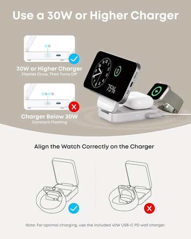 محطة شحن قابلة للطي Anker MagGo 3 في 1 MagSafe-Compatible Qi2 15W in Kuwait