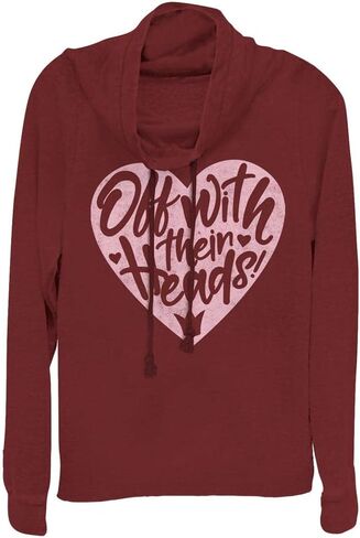 Disney Villains Heart Queen Women's Cowl Neck Long Sleeve Knit Top in Saudi Arabia