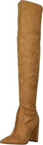 Nine West Women's DASER Over-The-Knee Boot, Black Patent, 7.5 in Saudi Arabia