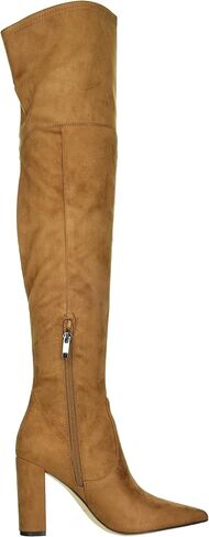 Nine West Women's DASER Over-The-Knee Boot, Black Patent, 7.5 in Saudi Arabia