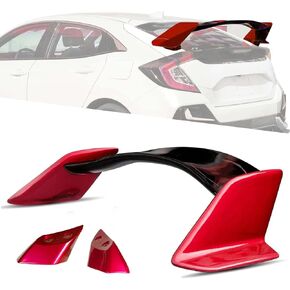 Archaic Spoiler Wing for 2016-2021 Honda Civic Hatchback FK7 Type-R Style JDM ABS Black Painted Rear Trunk Lid Wing Spoiler Glossy Black