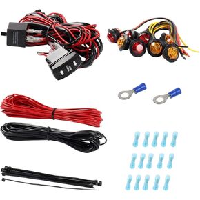 SXS LED Street Legal Kit, DIY ATV Turn Signals Lights with Extra Wire, Flasher Relay Compatible with UTV, Yamaha, Polaris, Honda
