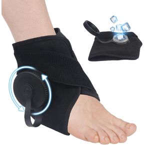 NEWGO Ice Pack for Ankle Injuries, Ankle Cold Pack Wrap with Refillable Ice Bag for Ankle Pain and Swelling Caused by Ankle Injuries, Tendonitis, Bruises, Sprained Ankle and Heels