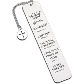 Inspirational Baptism Bible Verse Bookmark Easter Gift for Girls Daughter Christmas Stuffers Christian Bookmark Religious Gift for Women Book Lovers Female Friend Sister Birthday Gift