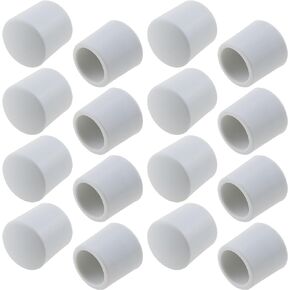 16PCS Door Stop Cover Rubber Door Stop End Sleeve White Door Stop Buffer Head Suitable for Spring Loaded Fixed Wall Mounted and Hinged Door Stop
