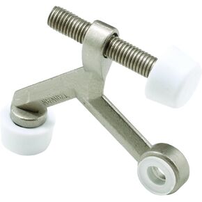 Prime-Line MP10498-5 Hinge Pin Door Stop, 1-1/4 In. Bolt, Diecast, Satin Nickel, Adjustable (5 Pack)