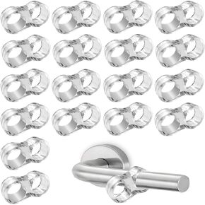 18 Pieces of Door Handle Bumper PVC Material Transparent Wall Protector,Reusable Anti-Collision Door Handle Buffer (15.5mm/18mm)