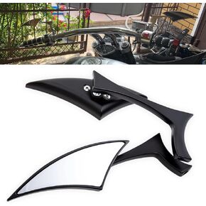 2 Pack Black Side Mirror Motorcycle Rear View Mirrors for Harley Touring Cruiser Chopper Bobber 883 1200