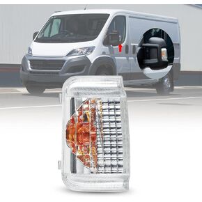 Left Driver Side Blinker Turn Signal Light for Dodge Ram ProMaster 1500 2500 3500 2014 2015 2016 2017 2018 2019 2020 2021, OE Design, without Bulb (1 pcs clear lens