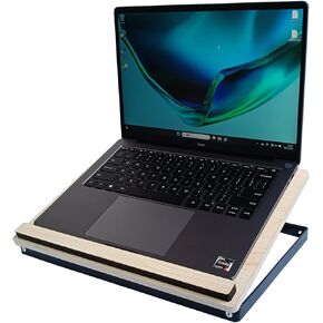 Wooden Laptop Stand for Desk,Compatible with 10 to14 Inches Notebook Computer,Also Be Used to Computer Monitor Riser Stand.