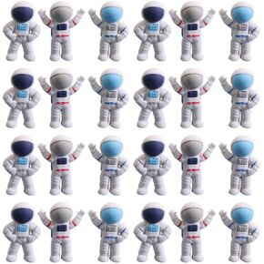 NUOBESTY 24Pcs Mini Space Erasers Cute Pencil Erasers Spaceman Shaped Erasers 3D Cartoon Astronaut Erasers Writing Erasers for Party Favors Classroom Rewards