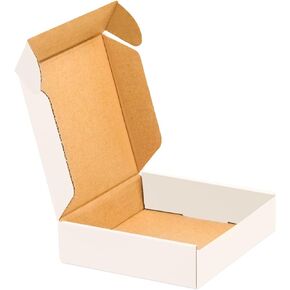 50 Pack Small Shipping Box, 4x4x2'',Corrugated Mailer,Wonfer Cardboard Box, White