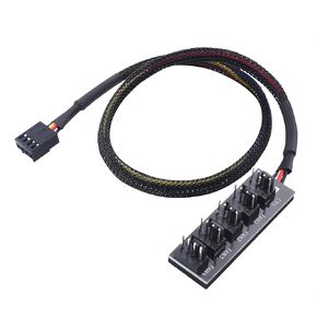 Cable Matters PC Case PWM Fan Hub (PC Fan Hub) 1-to-5 Way PC Fan Connector Adapter with 16-Inch Fan Cable