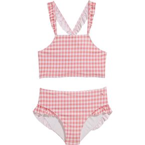 vineyard vines Girls Ruffle High Neck Bikini
