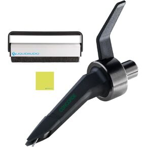Ortofon Concorde MkII Mix CC Single DJ Cartridges, Spherical Stylus (Black) Bundle with Liquid Audio Carbon Fiber Record Brush & Instrument Polishing Cloth