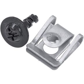Rexka 10 Sets Engine Splash Guard Belly Pan Fender Liner Screw U Nut for BMW E46 X5 E70 X6 E71 Mini R50 R53 R56 R55 R57