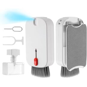 5 in 1 Electronics Cleaner Kit, Touchscreen Mist Cleaner Spray，Multifunctional Cleaning Kit for Laptop/Tablet, iPad/iPhone, Keyboard Cleaner Kit, Screen Cleaner with 18ml Spray Bottle Without Liquid.