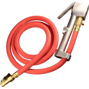 Milton 518 Analog Tire Inflator with Pressure Gauge, 5' Hose Easy Straight Clip-on Chuck, Made In USA (OSHA Compliant) 10-160 PSI