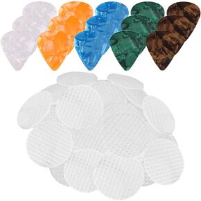 40 Guitar pick grips Hold,your guitar pick tightly,Prevent the pickaxe from slipping off your fingers,Improves the ability to hold guitar picks and better control while playing (40 grips and 3 picks)