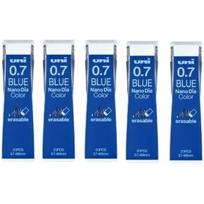 Uni NanoDia Color Mechanical Pencil Leads 0.7mm Blue, 5 Pack/total 100 Leads Value Set