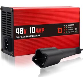 48V 10AMP Golf Cart Battery Charger for 48 Volt G29 Drive & Drive 2 Golf Carts Lead-Acid Battery Smart Charger with 3-Pin Leaf Plug