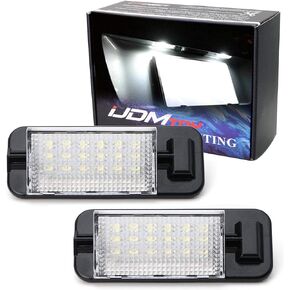 iJDMTOY OEM-Fit 3W Full LED License Plate Light Kit Compatible with 1992-1998 BMW E36 3 Series, Powered by 18-SMD Xenon White LED & Can-Bus Error Free