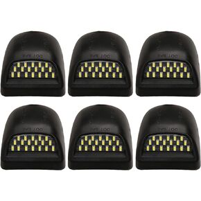 4 PCS Full LED License Plate Light Tag Lamp Assembly Replacement Compatible with Chevy Silverado 1500 2500 3500 Suburban Tahoe GMC Sierra Escalade EXT Yukon XL