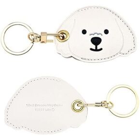 Fruits Animals Cute GPS Airtag Keychain Finder Tracker with Key Ring Cover Leather Keychain Case Holder Apple Air Tag-avocado