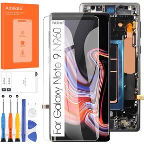 OLED Screen for Samsung Galaxy Note 9 Screen Replacement for Samsung N960 LCD Screen SM-N960F,SM-N960U Touch Display Digitizer Assembly Repair Parts with Frame(Black with FigerPrint Function)