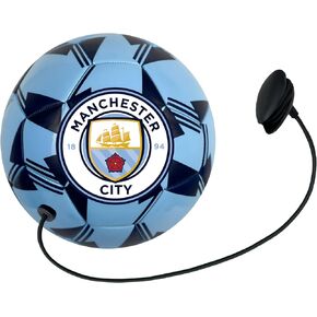 Icon Sports Manchester City Training Ball Size 4, Licensed Man City Kick Throw Solo Practice Training Ball #4