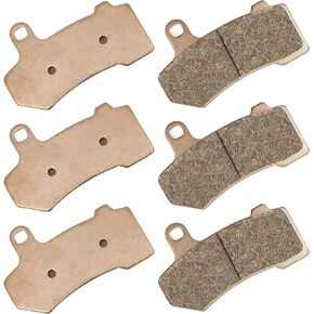 Sintered Brake Pads Front Rear for Harley Davidson Road Glide Road King Street Glide Electra Glide 08-20, Ultra Limited 14-20, Night Rod 06-21, Street Rod 06-07, V-Rod 05-17, Tri Glide