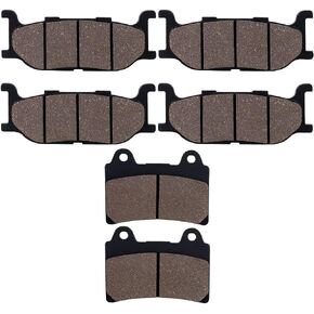 Cyleto Front and Rear Brake Pads for YAMAHA Roadstar 1600 XV1600 2001-2005 XV 1600 Road Star Silverado 2007-2009 XV1600 Wildstar 1999-2004 XVZ1300 Royal Star 2008-2013