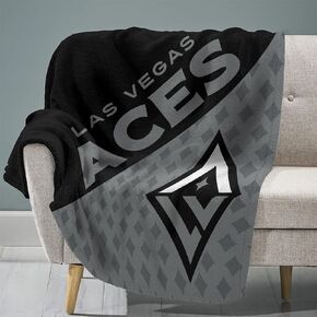 Sleep Squad Las Vegas Aces Logo 60" x 80" Raschel Plush Blanket – A Super-Soft WNBA Throw
