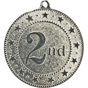 Express Medals Various 10 Pack Styles of 2nd Place Award Medals with Neck Ribbons Trophy Award Prize Gift