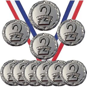 Express Medals مجموعة متنوعة من 10 أنماط من ميداليات جائزة المركز الثاني مع هدية جائزة جائزة الكأس وشرائط الرقبة in Kuwait