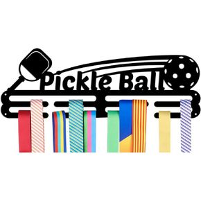 NBEADS Pickleball Medal Holder, Medal Hanger Display for Wall with 16inch Lrace Medal Display Upgraded with Simple Design for Pickleball gymanstics Race Swim Mounted Over 50 Medals Easy to Install