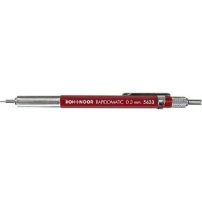 Koh-I-Noor Rapidomatic Mechanical Pencil, .3mm lead, Red, 1 Each (5633)