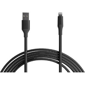 Amazon Basics Apple MFi Certified USB-A to Lightning Charger Cable for iPhone iPad, Heavy-Duty Fast-Charge, 10ft, Black in Saudi Arabia