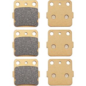 Semi-Metallic-Pro Front & Rear Brake Pads for Yamaha Banshee 350 Warrior 350 Wolverine 350 Raptor 660 350 125 Blaster 200, OEM# 1UY-W0046-00-00 5LP-W0045-00-00 3GD-W0045-01-00