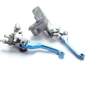 7/8 Universal Short CNC Brake Master Cylinder Clutch Perch Levers Kit for Yamaha WR400/YZ400F YZ80/YZ125/YZ250 WR450F YFM250 TW200 TTR 230 TTR225 Most Motorcycles Dirt Bikes Off Road ATV Blue