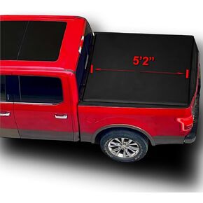 Soft Roll Up 5'1" Truck Bed Cover Compatible for 2004-2012 Chevrolet Colorado GMC Canyon Short Vinyl Tonneau Cover | Fleetside