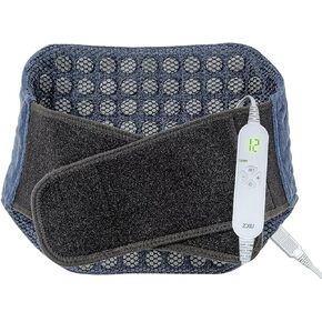 Basalt Stone Heating Wrap for Back Pain Relief with Strap,Lower Back Heating Pad with 12 Heating Level,1-24h Auto-Off, Heating Pad for Waist, Neck,Lumbar, Abdomen,Hot Heated Pad, 14"x 24"