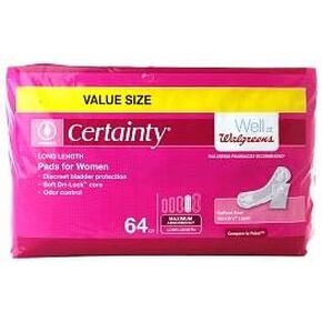 Walgreens Certainty Bladder Protection Pads, Large 64 ea
